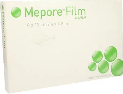 Produktbild von Mölnlycke MEPORE Film Folienverband, 10 x 12 cm, selbstklebend, wasserdicht, steril