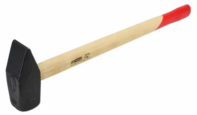 AWTOOLS Kovalenk-Hammer 4,0 kg mit Holzstiel Black Line AW32042BL