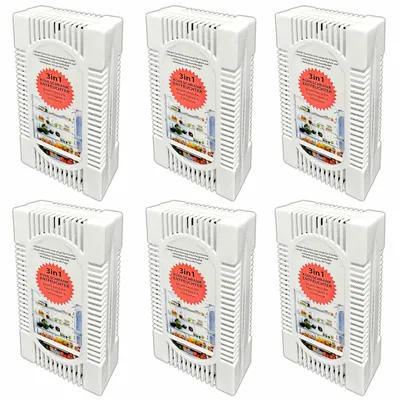 Produktbild von 6x Kühlschrank Entfeuchter Trockner Box gegen Gerüche Feuchtigkeit & Schimmel Lufterfrischer Geruchsentferner