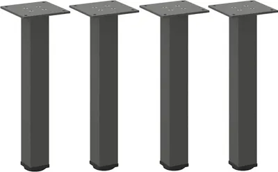 Zdjęcie produktu dla vidaXL Nogi do stolika kawowego 4 szt. Antracyt 30-32 cm stal