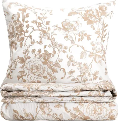 Zdjęcie produktu dla HOMLA Pościel ELENA z mikrofibry z delikatnym wzorem w kwiaty 220x200 + 2*70x80 cm