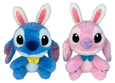 Produktbild von Stitch oder Angel, Plüschtier, Kuscheltier, Ostern, Höhe 25 cm, 2er-Pack, Disney
