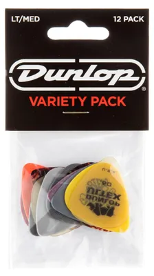 Produktbild von JIM DUNLOP Plektrum Variety Pack 12 Stück, flexibel, medium, Multicolor