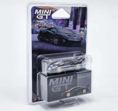 Image de Lamborghini Aventador LBWORKS Édition Limitée Mattschwarz - BLISTR - Mini GT 1:64