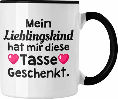 Produktbild von Trendation - Mutter Vater Tasse mit Spruch Mein Lieblingskind Hat Mir Diese Tasse Geschenkt (Schwarz)