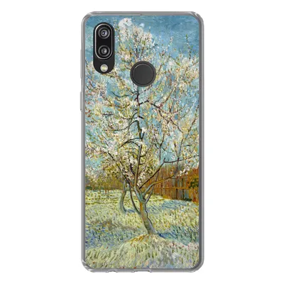 Produktbild von MuchoWow® Handyhülle Schutzhülle Hülle für Huawei P20 Lite (2020) Blühender Pfirsichbaum - Vincent van Gogh Silikon Softcase Handy Hülle - Kartenhalter
