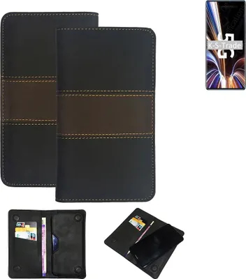 Produktbild von K-S-Trade Hülle Handyhülle kompatibel mit ZTE Axon 40 Pro Schutzhülle Walletcase Bookstyle Tasche Schutz Case Handytasche Wallet Cover Kunstleder
