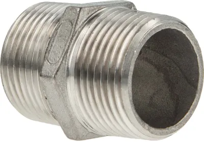 Produktbild von tecuro Doppelnippel Edelstahl V4A (AISI 316), AG/AG 1/4 Zoll