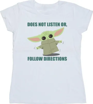 Obrázok produktu pre Star Wars - Dámske tričko "The Mandalorian Does Not Listen" BI50616 (S) (White)