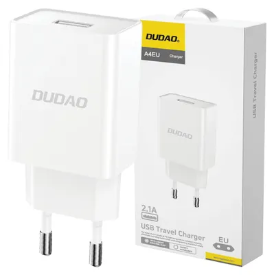 Produktbild von Dudao A4Eu Usb-A 2,1A Wandladegerät - Weiß