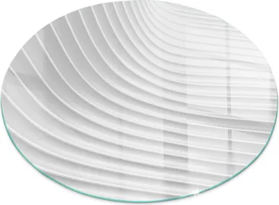 Produktbild von Glasbodenplatte für Fi 90 cm – Kaminofen – Kaminplatte Glas – Schutzglas – Funkenschutzplatte –Glasbodenplatte Feuerfeste – Hitzeschutzplatte – Bodenschutz aus Glas – Wellen zarter Linien