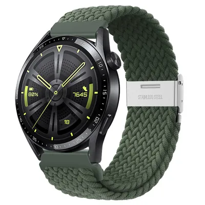 Obrázok produktu pre BStrap Elastic Nylon 2 remienok na Huawei Watch GT 42mm, olive green