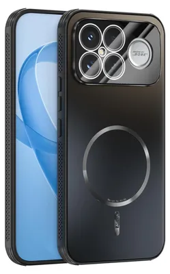 Produktbild von Matte PC TPU Hülle für Xiaomi Poco F8 Ultra/Redmi K90 Pro Max Magnetische Handyhülle mit Linsenabdeckung und Wärmeableitung Stoßstange Schwarz