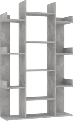 Obrázek produktu pro vidaXL Regál na knihy betonový šedý 86x25,5x140 cm odvozený dřevěný výrobek