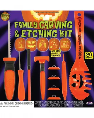 Produktbild von Halloween Kürbis Schnitz Set 20-tlg. mit Anleitung