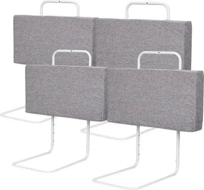 Immagine prodotto di Yakimz sponda letto Protezione anticaduta per bambini 200 cm Sponda per bambini regolabile in altezza per letto Protezione laterale regolabile a 5 fori 4 pezzi Grigio