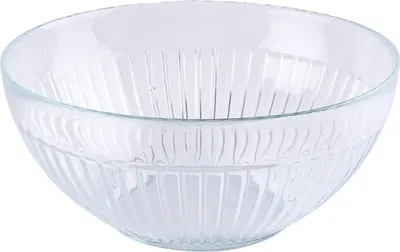 Produktbild von Riffelglasschale 2.2l transparent Obstsalatschale Dessertschale