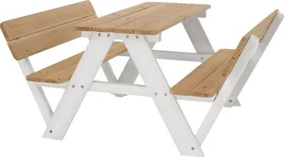 Obrázek produktu pro Kondela Dřevěný dětský zahradní set Abalo - bílá/přírodní