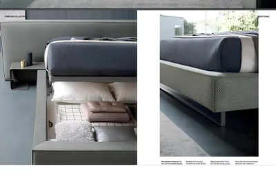 Obrázek produktu pro čalounění sametová látka designová postel ložnice postele Imitace kůže hotel