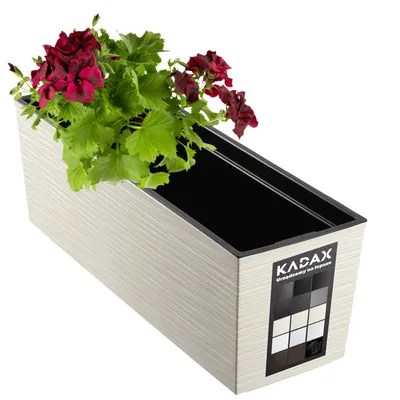 Obrázek produktu pro Květináč KADAX s vložkou "Treviso", 56 cm, venkovní květináč, bodovaný vzor, krémová barva