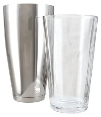 Produktbild von APS-Germany Boston Shaker Edelstahlbecher 700ml Glas 400ml, 0,7 l, Glas, Edelstahl, Edelstahl, Transparent, 9,5 cm, 300 mm, 2 Stück(e)