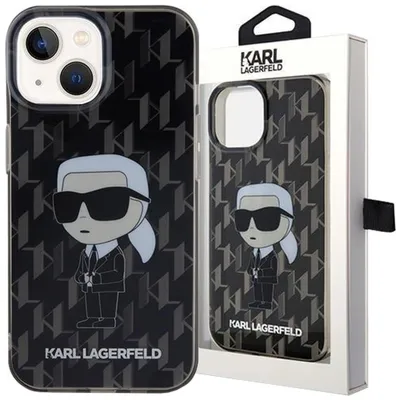 Produktbild von Karl Lagerfeld iPhone 15 Hardcase - Ikonik Monogram - Black