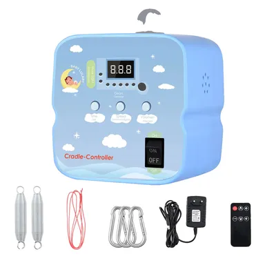 Produktbild von Elektrische Babyschaukel, Fernbedienung, einstellbare Geschwindigkeit, Marineblau