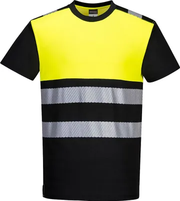 Produktbild von T-Shirt Pw3 Hochsichtbarkeit Klasse 1 - Größe 5XL - Schwarz/Gelb - Portwest