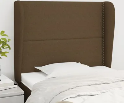 Produktbild von Design Möbel Kopfteil mit Ohren Dunkelbraun 93x23x118/128 cm Stoff - 2024 Neu