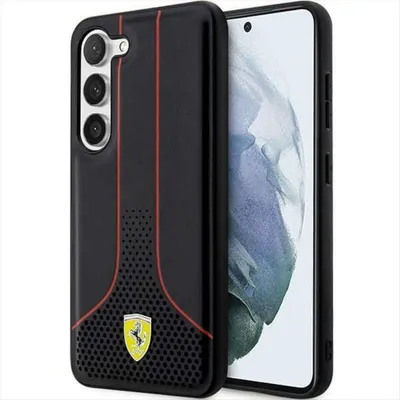 Produktbild von Ferrari Hardcase Hülle Cover Perforated 296 P für Samsung Galaxy S23 Schwarz