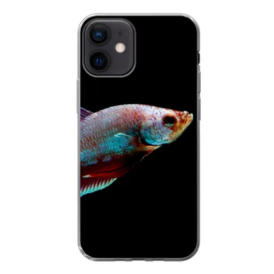 Produktbild von MuchoWow® Handyhülle Schutzhülle Hülle für iPhone 12 Fische - Tiere - Licht Silikon Softcase Handy Hülle