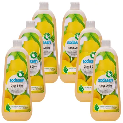 Obrázek produktu pro Tekuté mýdlo 6x1 l, citrus-olivové, rostlinné mýdlo