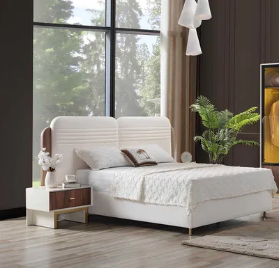 Productafbeelding van Slaapkamer set met een comfortabel bed en twee handige nachtkastjes