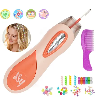 Produktbild von Haarschmuck Mädchen DIY Haarperlen Set, Kreative Spielzeug Geburtstagsgeschenk, für Mädchen Hair Braiding Machine Haardekorations