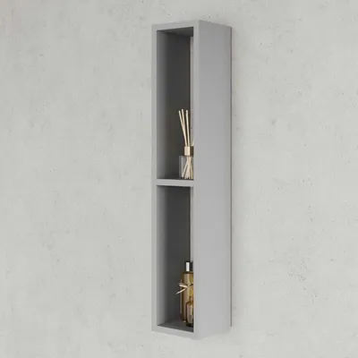 Immagine prodotto di Pensile per bagno h80 cm con due vani a giorno grigio
