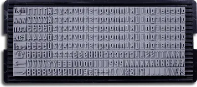 Produktbild von Typensatz Shiny S-660 mit Groß- und Kleinbuchstaben für Shiny Stempelsets zum Selbstsetzen - 256 Zeichen, 4mm Buchstabenhöhe
