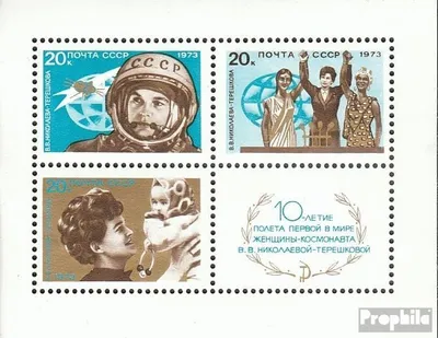 Produktbild von Briefmarken Sowjetunion 1973 Mi Block89 (kompl.Ausg.) postfrisch Weltraumflug von W. Terschkowa