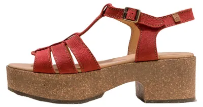 Image de El Naturalista Sandales à talons pour Femme N5890 PLEASANT TIBET /ARBEQUINA Couleur Rouge