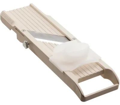 Image de Mandoline coupe-légumes - Épaisseur réglable 0,5 à 0,8 mm - Trois lames - Blanc