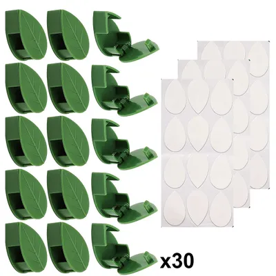 Produktbild von 30pcs Pflanzen Wand Clip Pflanzenclips Kletterpflanzen Selbstklebender Pflanzenwand Befestigungsclip Unsichtbarer Blattförmiger Rankenhalter Für Heimdekoration Und Kabelbefestigung Organizer
