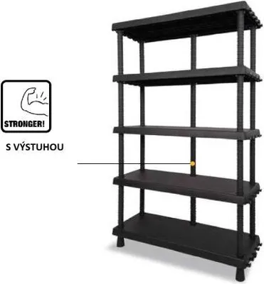 Obrázek produktu pro Davide + D+90455 Regál s variabilní výškou polic, 5 polic, šířka 92 cm