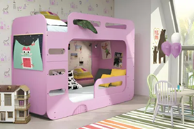 Immagine prodotto di Letto per bambini Letto a castello doppio Letto a castello Letto per giovani Letti Legno rosa Subito