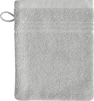 Produktbild von Waschhandschuh - 16 x 21 cm - Silbergrau - Baumwolle - mit Schlaufe