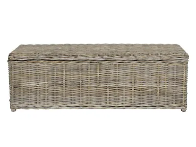 Produktbild von GAO Aufbewahrungsbox aus Kubu-Holz - 130 × 45 × 44 cm (L × B × H) - Farbe: naturgrau