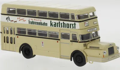 Produktbild von Brekina 61207 IFA Do 56 Bus, BVG - Trabrennbahn, 1960 Auto Modell 1:87 (H0)