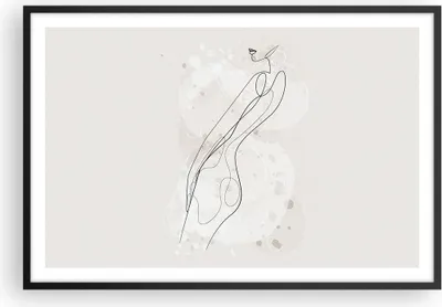 Produktbild von Gerahmtes Poster - Schwarzer Rahmen - Minimalismus Körper Frauen - 91,5x61 cm - Wand Bild - Wanddeko - Wandbilder - Kunstposter - Wandposter - Bilderrahmen - Bilder - Kunstdruck - P2BAA91x61-4831