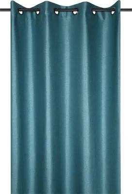 Produktbild von STOF | Vorhang - 140x260 cm - Blau - Elegante Fensterdekoration - Praktische Ösenmontage