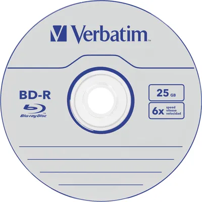 Produktbild von BD-R Verbatim Datalife SL 6x 25GB 50pack Spindle No ID