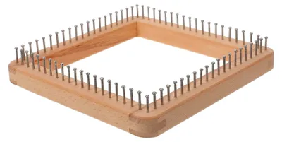 Produktbild von Quadratischer Holz-Strickrahmen für Wolle