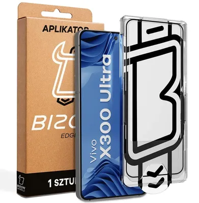 Produktbild von Gehärtetes Glas mit Applikationsrahme für Vivo X300 Ultra, Bizon Glass Aplikator Edge, 1 Set